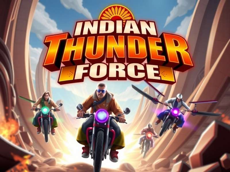 Indian Thunder Force Epic Action Game Indian Thunder Force Game Banner
